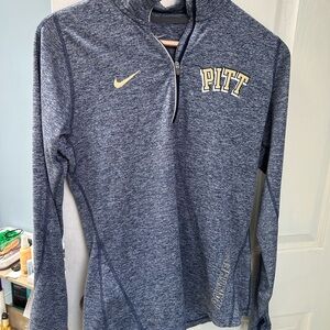 Nike Heathered Blue Quarter-Zip Pullover